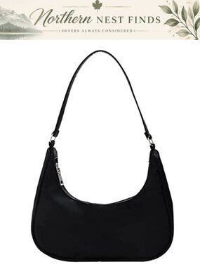 Hobo Shoulder Handbag Nylon Mini Clutch Purse for Women Small